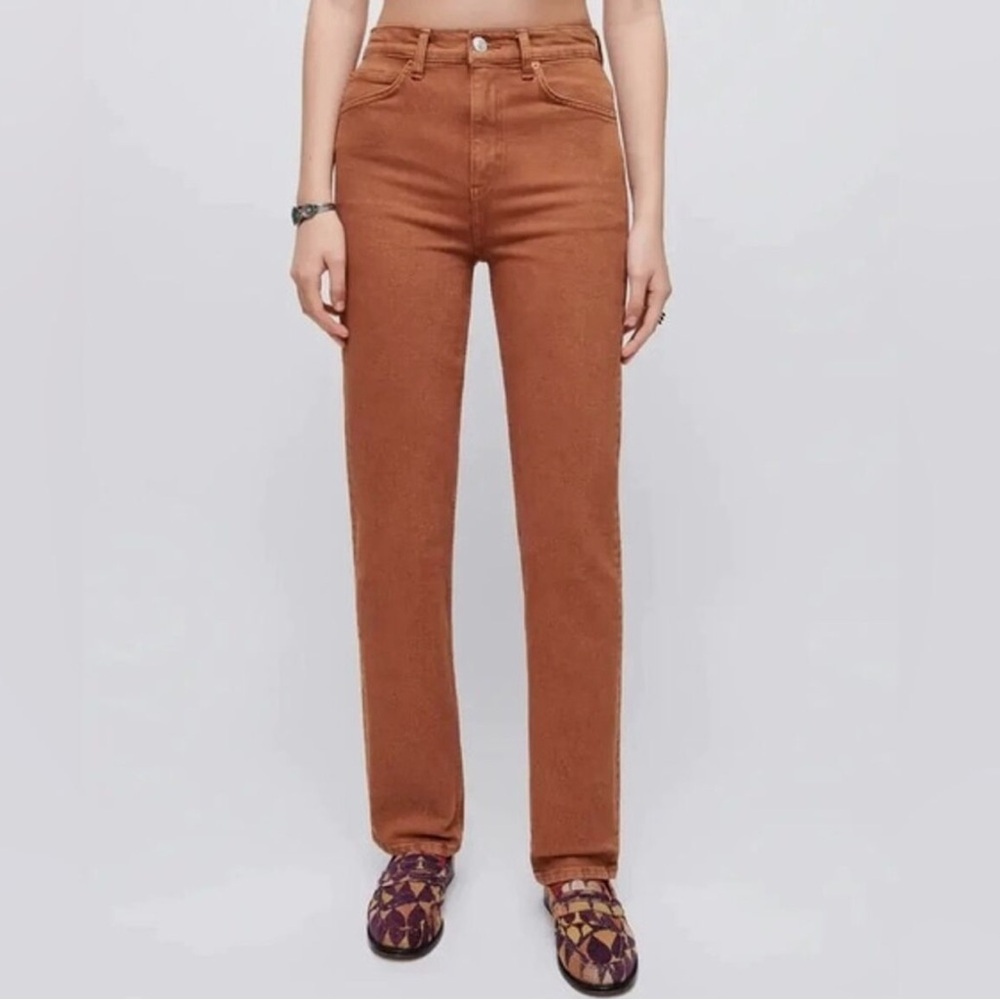 RE/DONE 70s Straight Jeans in Washed Terracotta